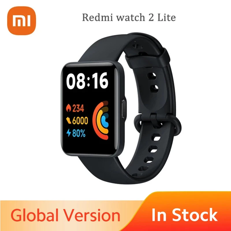 

Умные часы Xiaomi Redmi Watch 2 lite, умные часы Bluetooth Mi Band 1,55 дюйма, HD GPS, спортивный браслет с оксиметром