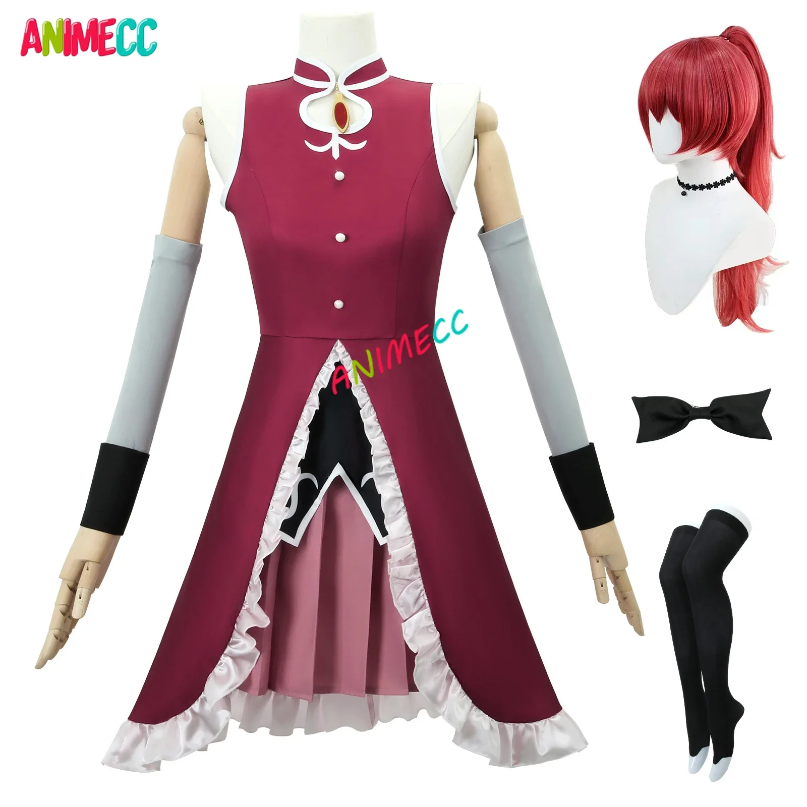 XS-2XL Сакура Киоко Косплей Puella Magi Madoka Magica Combats парик аниме Хэллоуин костюм для