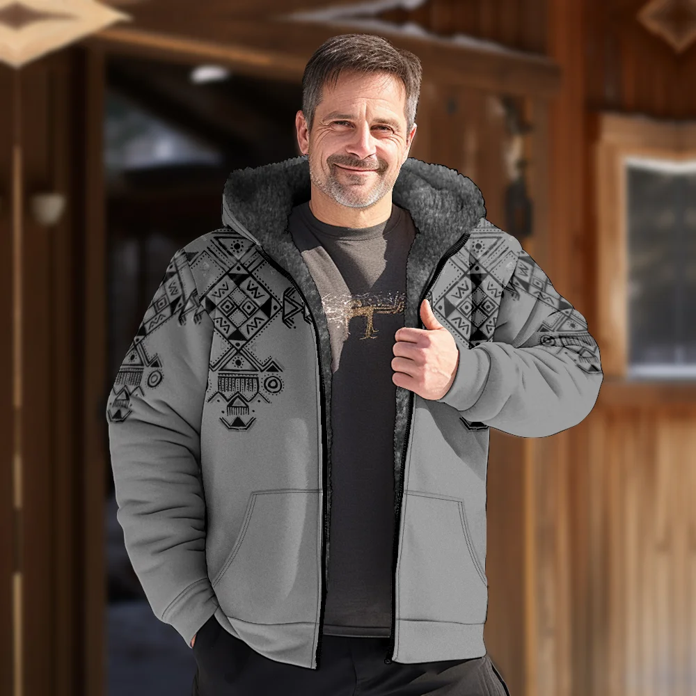 Мужские зимние куртки пальто серый клетчатый узор хлопковая одежда прочный