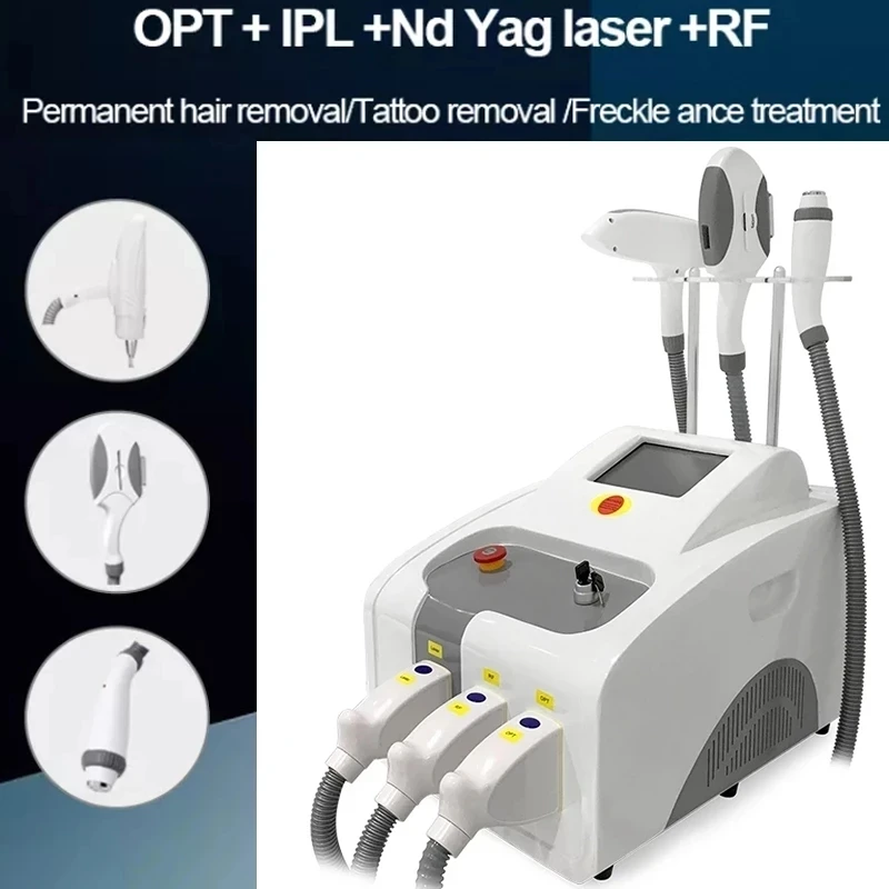 

3 в 1 Elight IPL OPT лазер Nd Yag лазер уход за кожей удаление волос татуировок многофункциональная машина