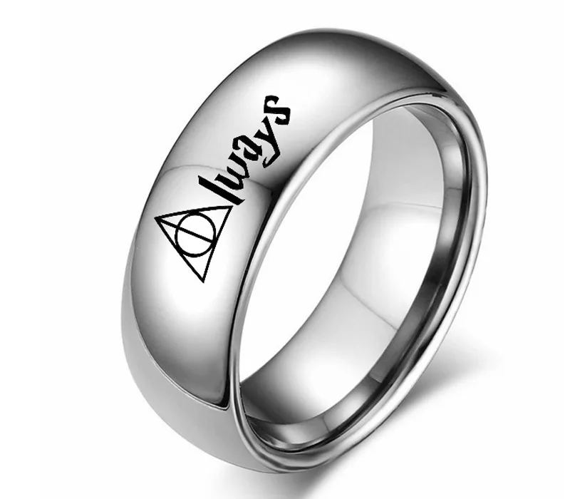 

Harriese Magician Boy Deathly Hallows Sign Ring Potter Personality Ring Couple Ring Titanium Steel Male Female Pair Ring