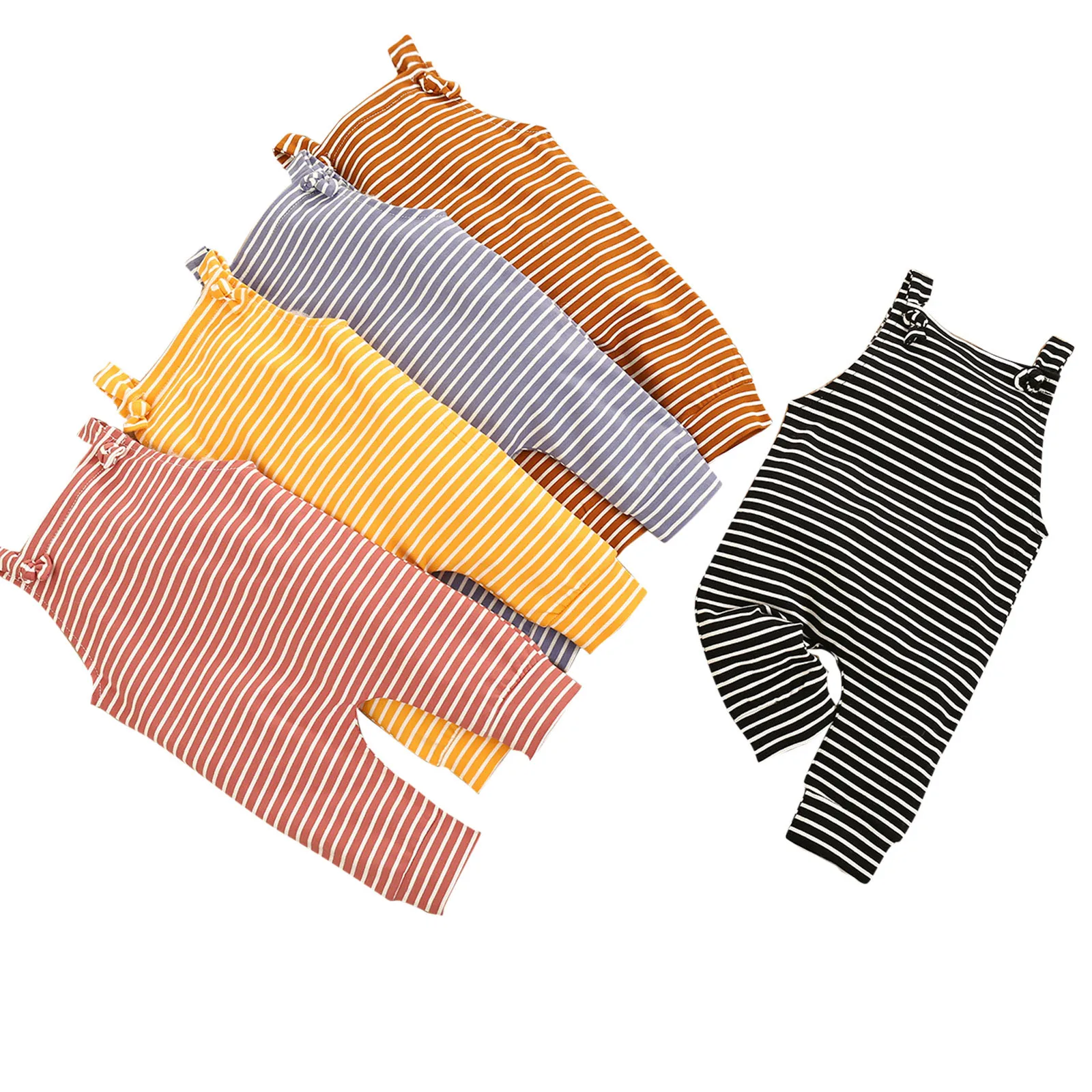 

Newborn Infant Baby Boys Girls Sleeveless Striped Romper Jumpsuit Clothes Clothing Sets For Children Girl Clothes Children'S Top