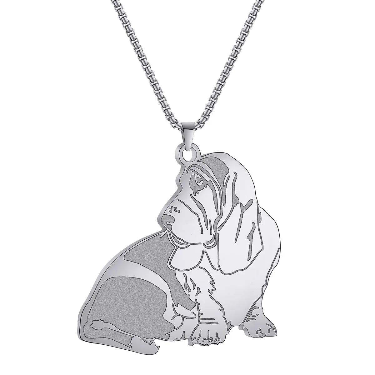 Высокое качество Basset Hound Sit кулон воротник колье ювелирные изделия мультфильм