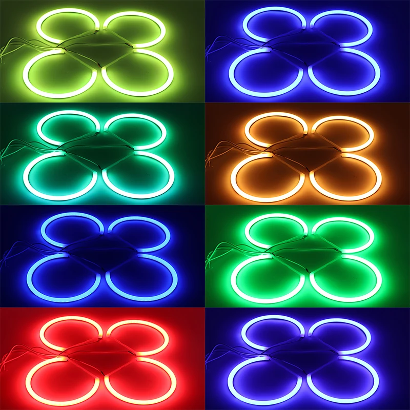 Комплект колец с ангельским глазом из хлопка RGB для BMW 3 серии E46 316i 318i 320d 320i 323i 328i 330i