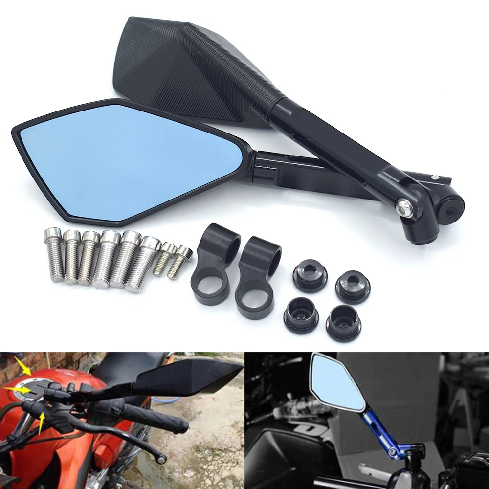 

Универсальное мотоциклетное алюминиевое регулируемое зеркало заднего вида с ЧПУ 8 мм 10 мм для Honda CB400 CB500F CB500X CB599 CB600/F CB650F CB1000