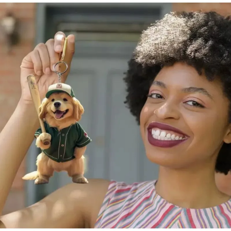 Акриловый брелок Золотой Ретривер