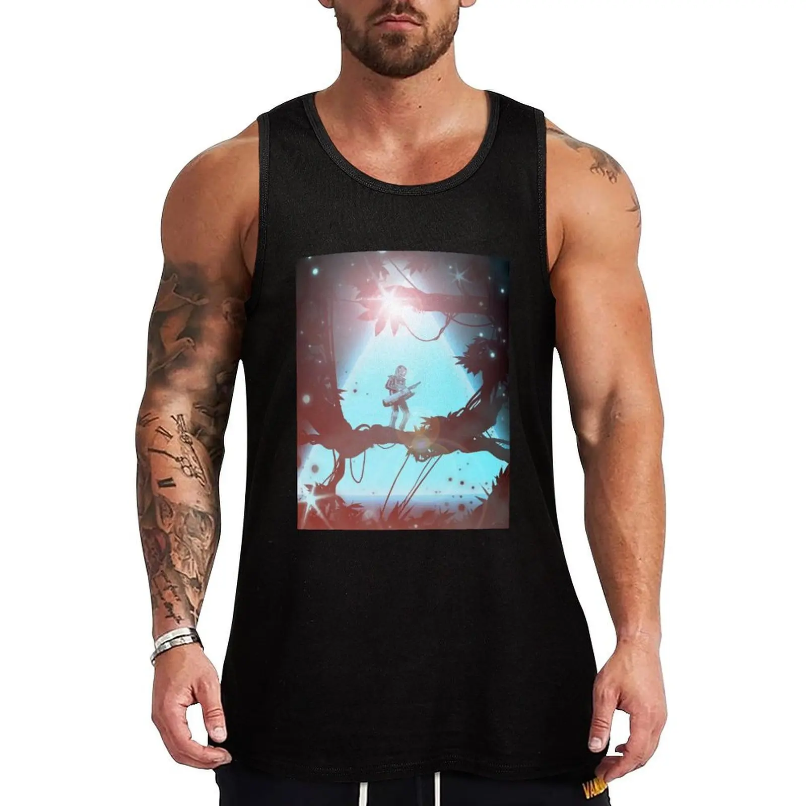 Keytar Forest Tank Top Gym Man футболка для бодибилдинга Мужская летняя одежда жилеты мужчин