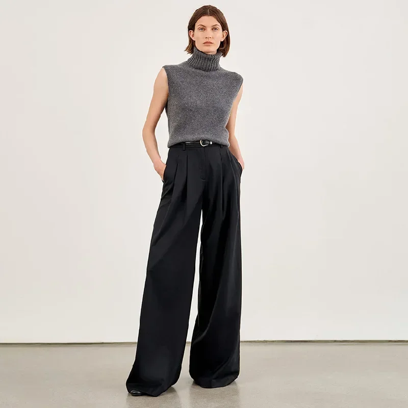 KH @ IT * E-Широкие брюки для женщин Высокие повседневные Подметальные костюмы