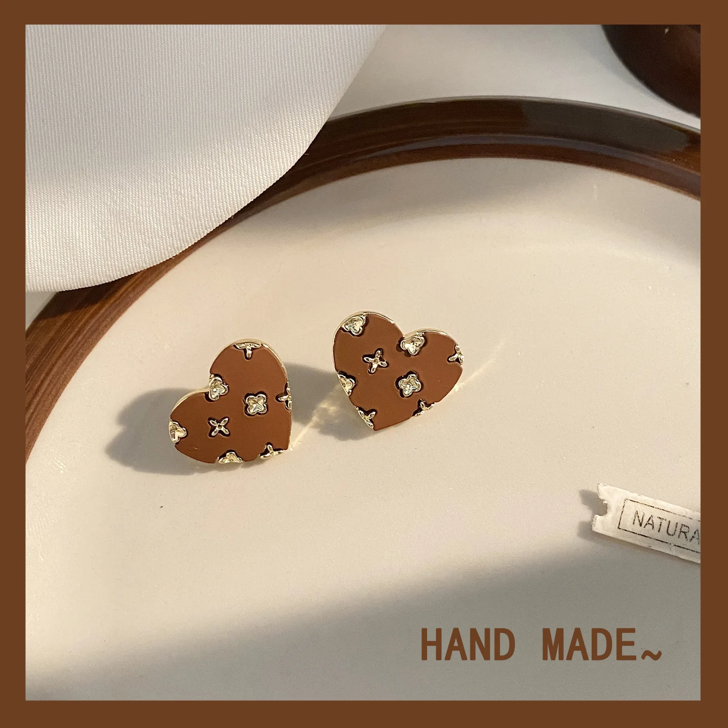 Женские винтажные серьги в клетку стиле INS