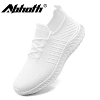 abhoth light breathable knit mens casual shoes soft sweat wicking deodorant sneakers non slip wear resistant male sports shoes