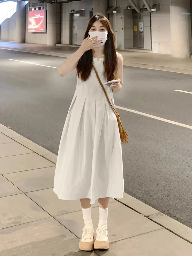 Маленькое белое платье для женщин новинка лета 2024 перерыв на чай французский