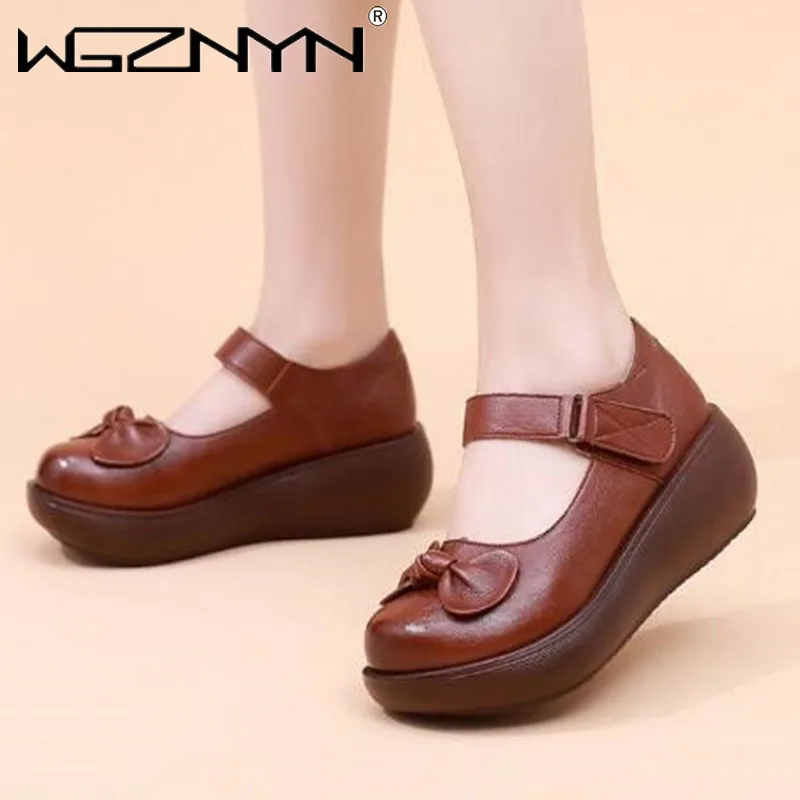 Round toe wedge pumps Clearance