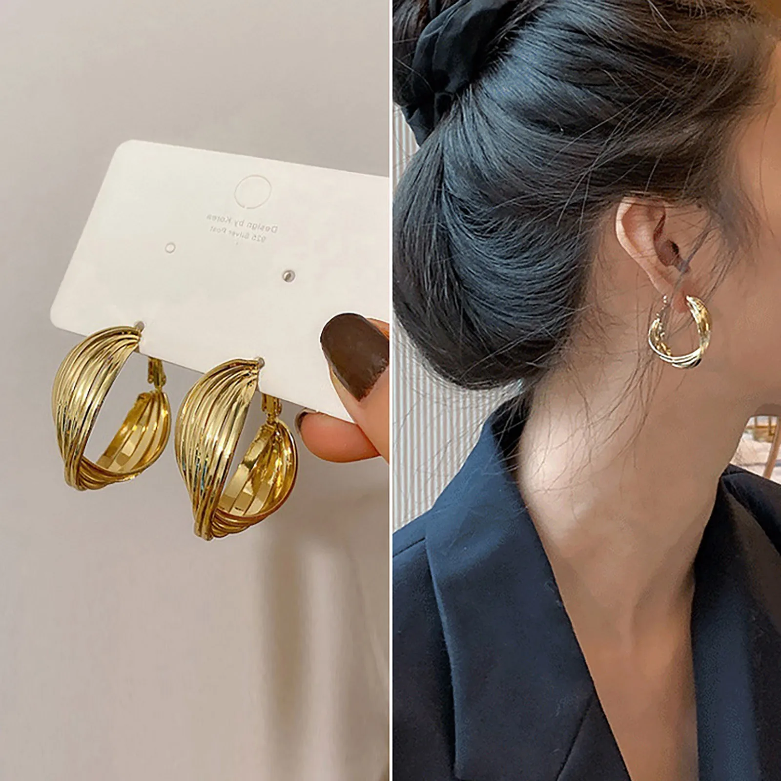

Creative Ball Earrings Cross Border European And American Fashion Earrings Earlines Trend Jewelry Small Earrings Pack