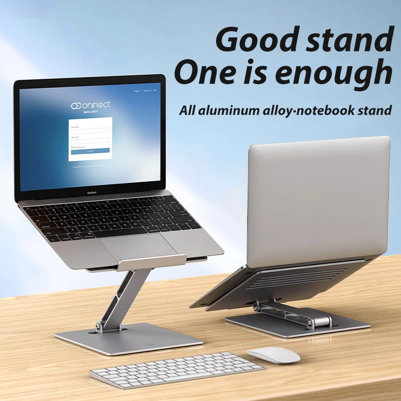 

Laptop Stand Adjustable Non-slip Hollow Out Desktop Laptop Holder Aluminum Load 10kg Cooling Bracket for Laptop Macbook Tablet