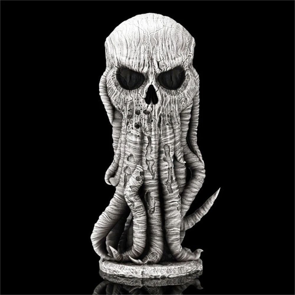 

Череп Cthulhu 100 мм Смола модельный комплект неокрашенные наборы пластиковая модель