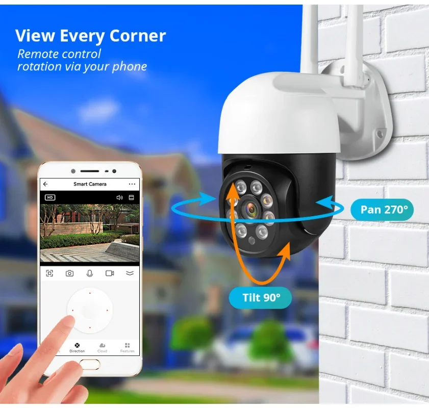 

1080P 3MP IP Camera Tuya Smart Outdoor Home Security Auto Tracking Human Detection Camera WIFI CCTV Surveillance Camera