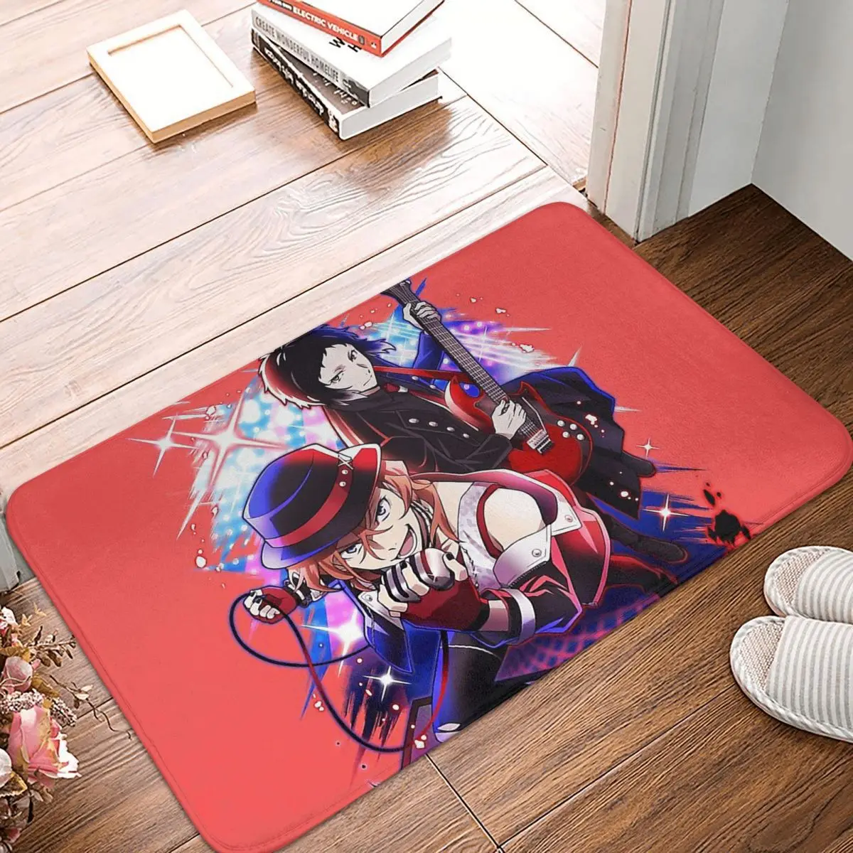 

Bungo Stray Dogs Atsushi Nakajima Anime Non-slip Doormat Living Room Mat Chuuya Mayoi Card Hallway Carpet Welcome Rug