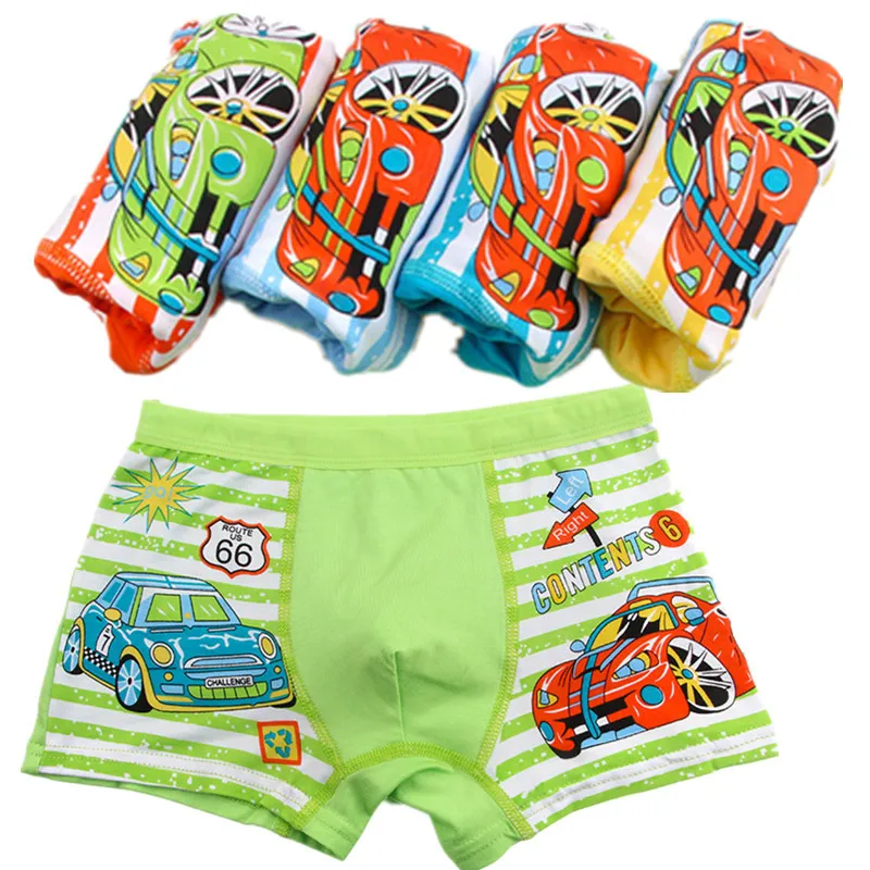 

Random 5colors 3-10 Years Kids Boys Automobile Cotton Cartoon Kids Briefs Boxer Underpants Teen Underwear Panties Pack