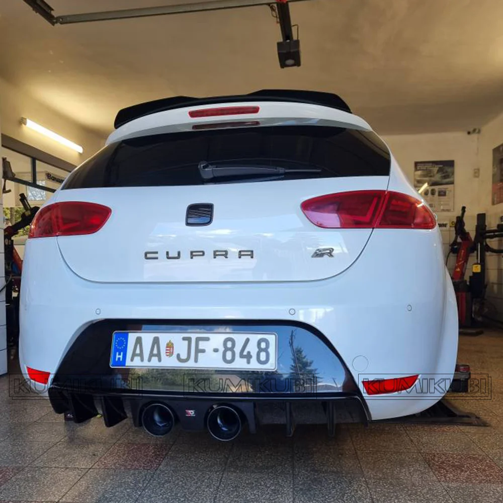 Фото MK2 Задний спойлер на крышу багажника Тюнинг крыла для Seat Leon MK2 2009-2012 ABS пластик Задний спойлер Крыло крышки багажника Стайлинг автомобиля №5