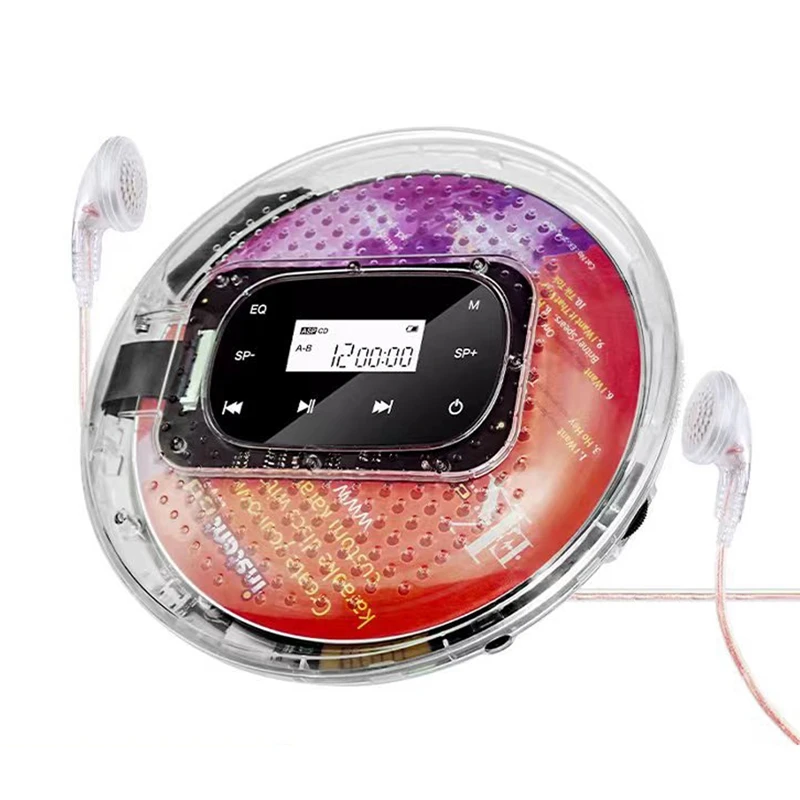 

Портативный CD-плеер, Bluetooth-динамик, музыкальный плеер с поддержкой TF-карты, цифровой дисплей, сенсорный экран
