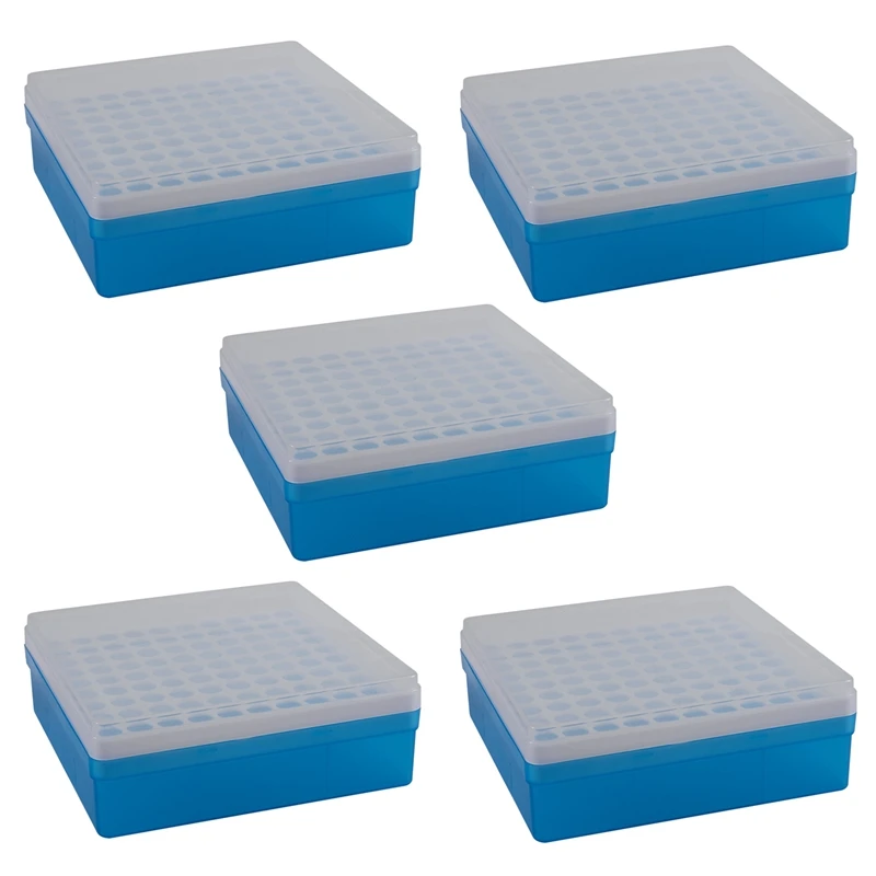 

5X Plastic Square 100 Positions Laboratory 1.5Ml Centrifuge Tube Case Box