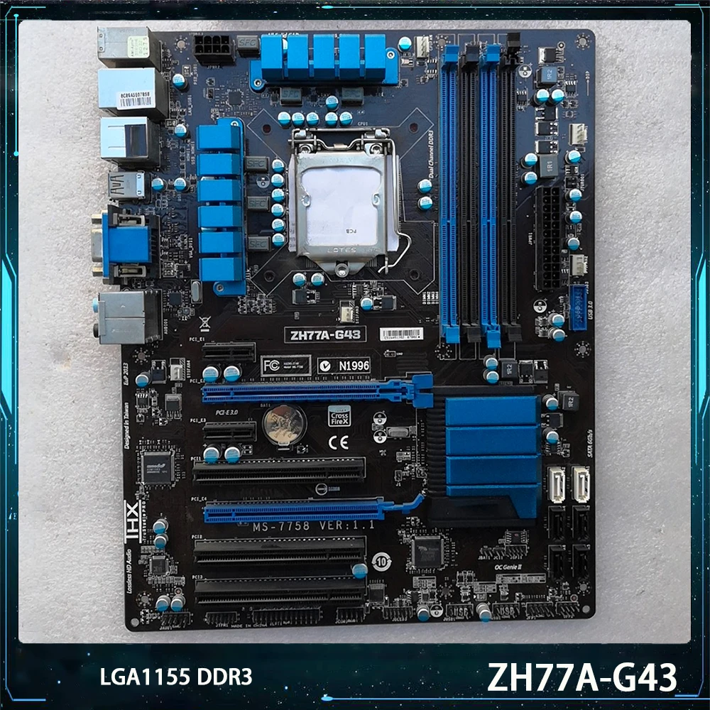 

100% Working For Msi ZH77A-G43 Desktop Motherboard LGA1155 DDR3 32G SATA3 USB3.0 ATX Original Quality