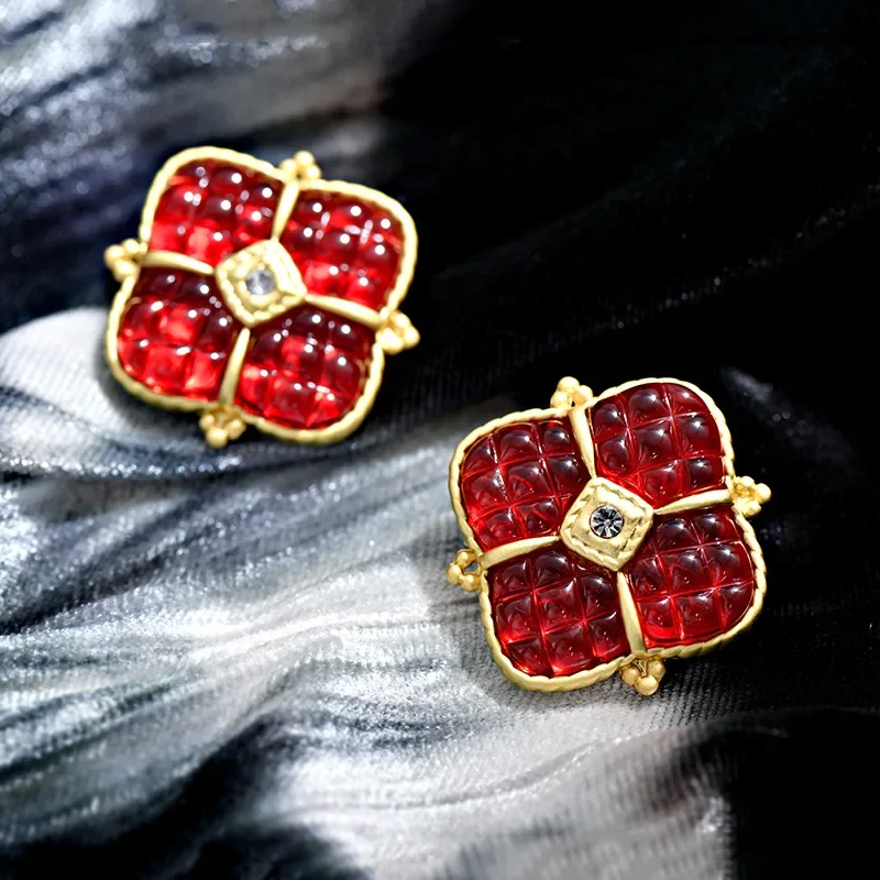 Винтажные Роскошные легкие серьги-клипсы во французском стиле без пирсинга