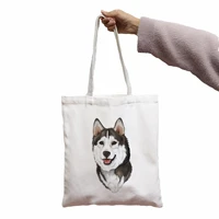 get a unique artwork of your pet shopping bag shoulder canvas large capacity messenger women bags cool wallet tote shopper bag