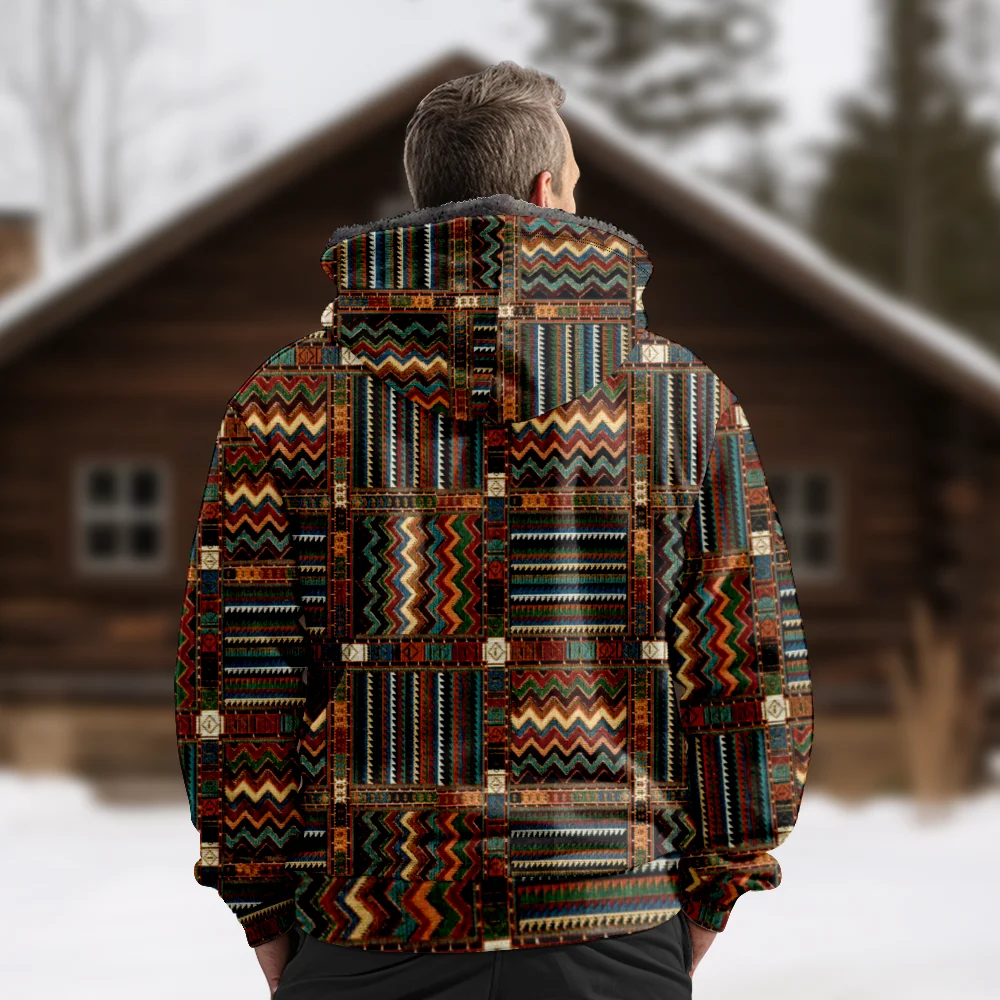 Мужские зимние куртки пальто хлопковая одежда с рисунком в ретро-полоску