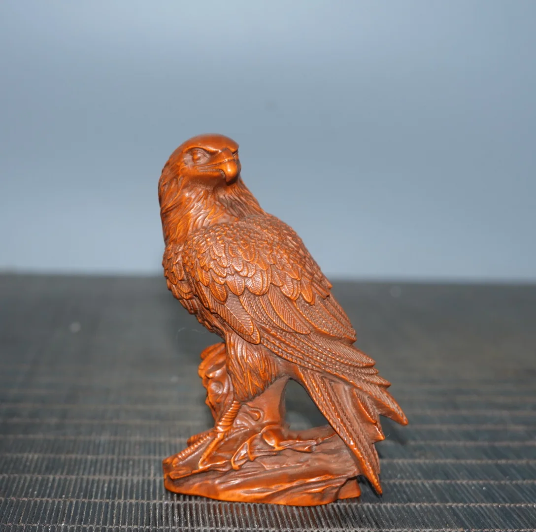 Китайская резьба по орлу из натурального бокса индивидуальное украшение для