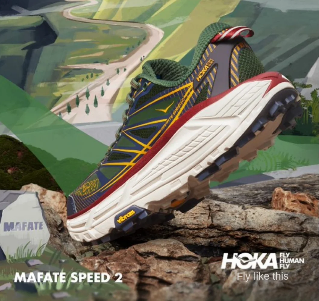 

New Hoka Mafate Speed 2 Original Box Packaging Sport All-terrain Running Shoes Sneaker Shock Absorbing Road Fashion Top Designer