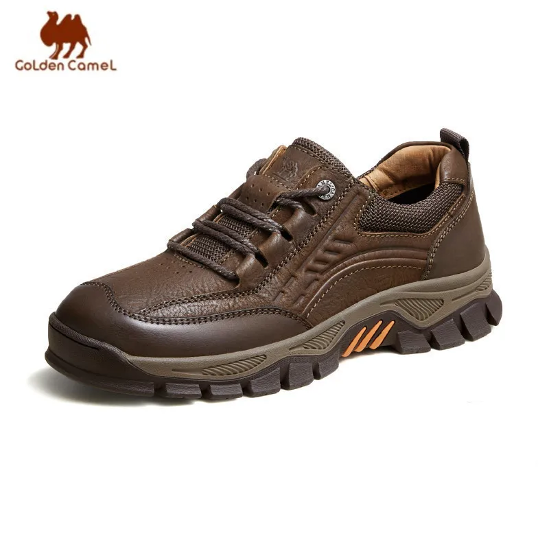Golden Camel Men's Shoes Retro Outdoor Low-top Hiking Shoes Non-slip Wear-resistant Casual Tooling Sneakers for Men Autumn 2022