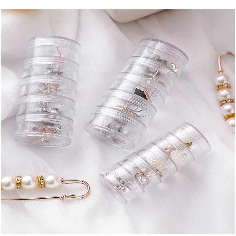 Transparent Plastic Organizing Boxes Detachable Jewelry Packaging for Small Businesses Portable Travel Jeweler For Ring Brooch