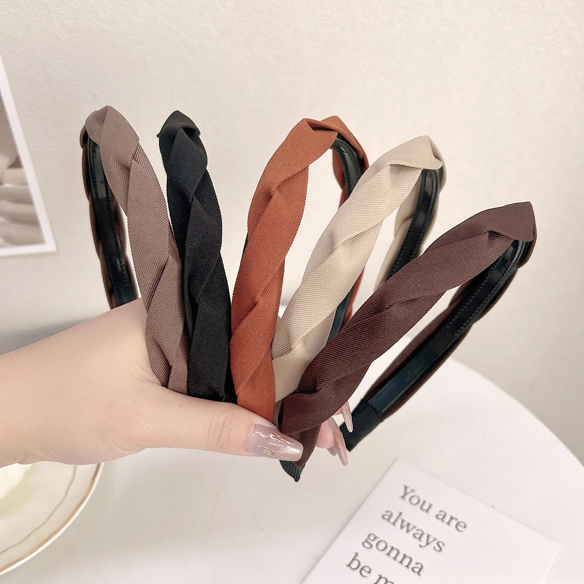 

Korean Ins Fashion Geometric Kink Headband for Women Girl Hair Band Female Handmade Head Hoop Headdress Hair Accessories