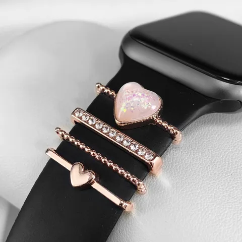 Металлические подвески, украшения для Apple Watch, ремешок 5 шт., бриллиантовое Ювелирное кольцо для Iwatch, Samsung Galaxy, ремешок для часов, аксессуары, гвозди