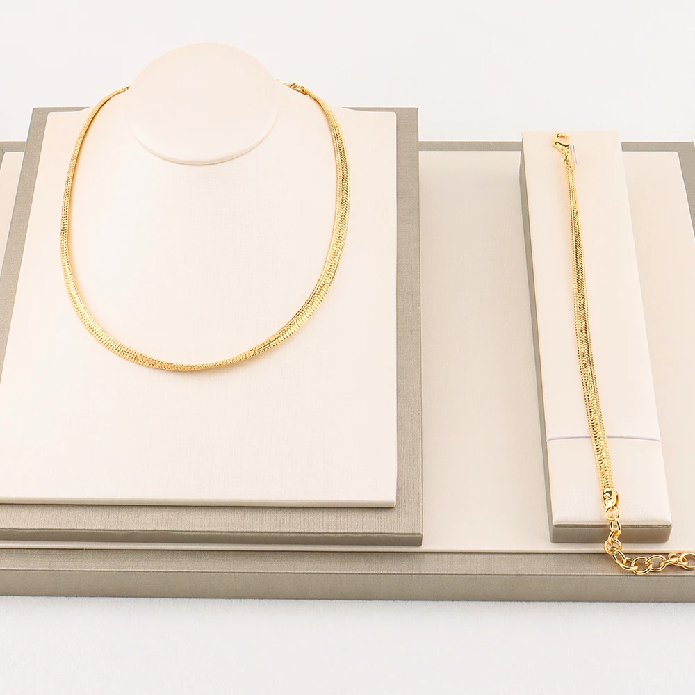 

Dubai Jewelry Sets for Women Nigeria Wedding Earrings Necklace Gold Color Women's 2 Piece Set Ethiopian Jewellery Party Gift