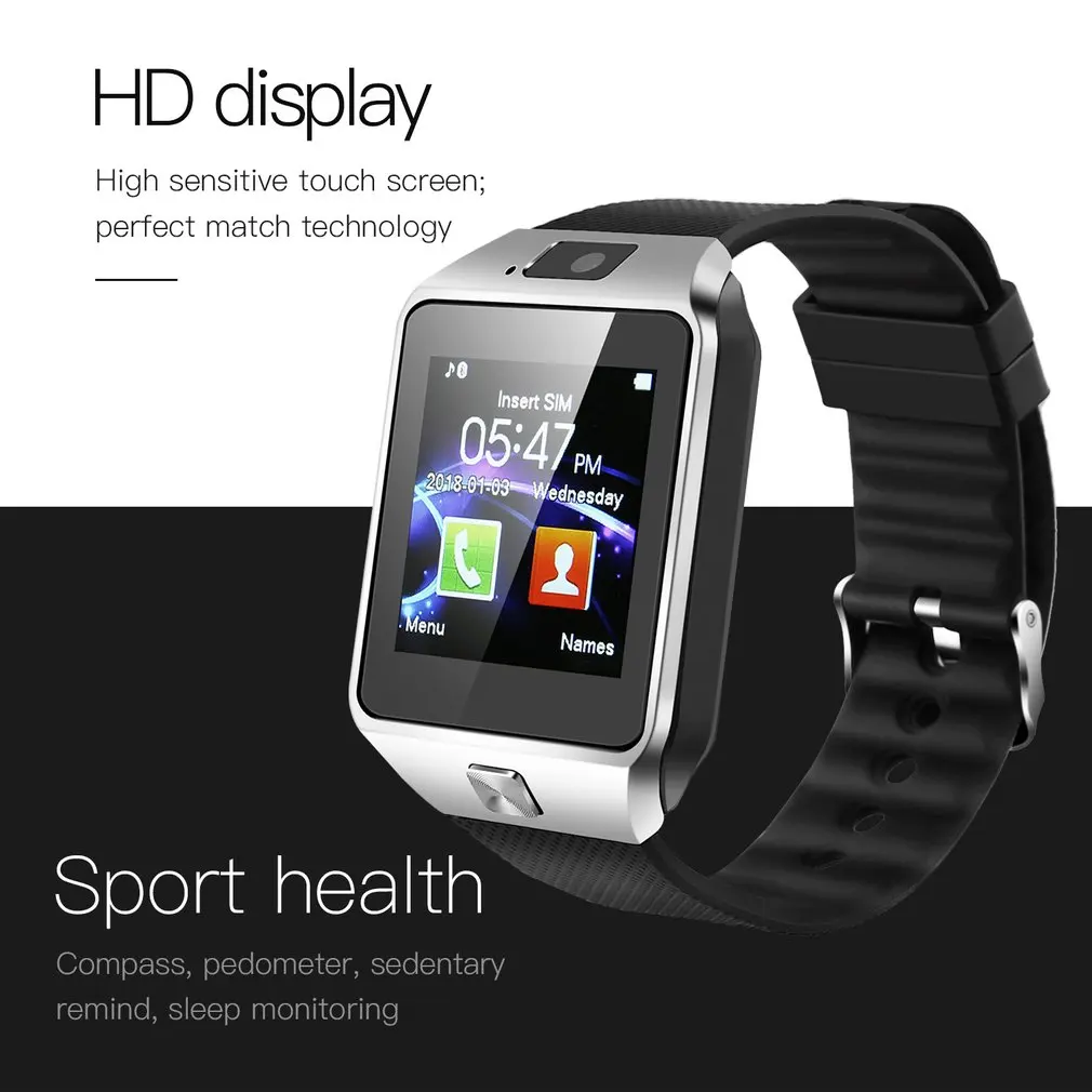 DZ09 Bluetooth-совместимые спортивные Смарт-часы для Android Phone Call Relogio 2G GSM SIM TF-карта