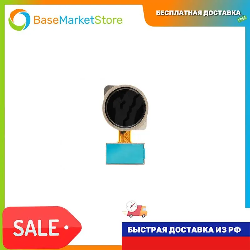 Шлейф для Xiaomi Redmi Note 7 на сканер отпечатка в сборе с толкателем (черный) замена