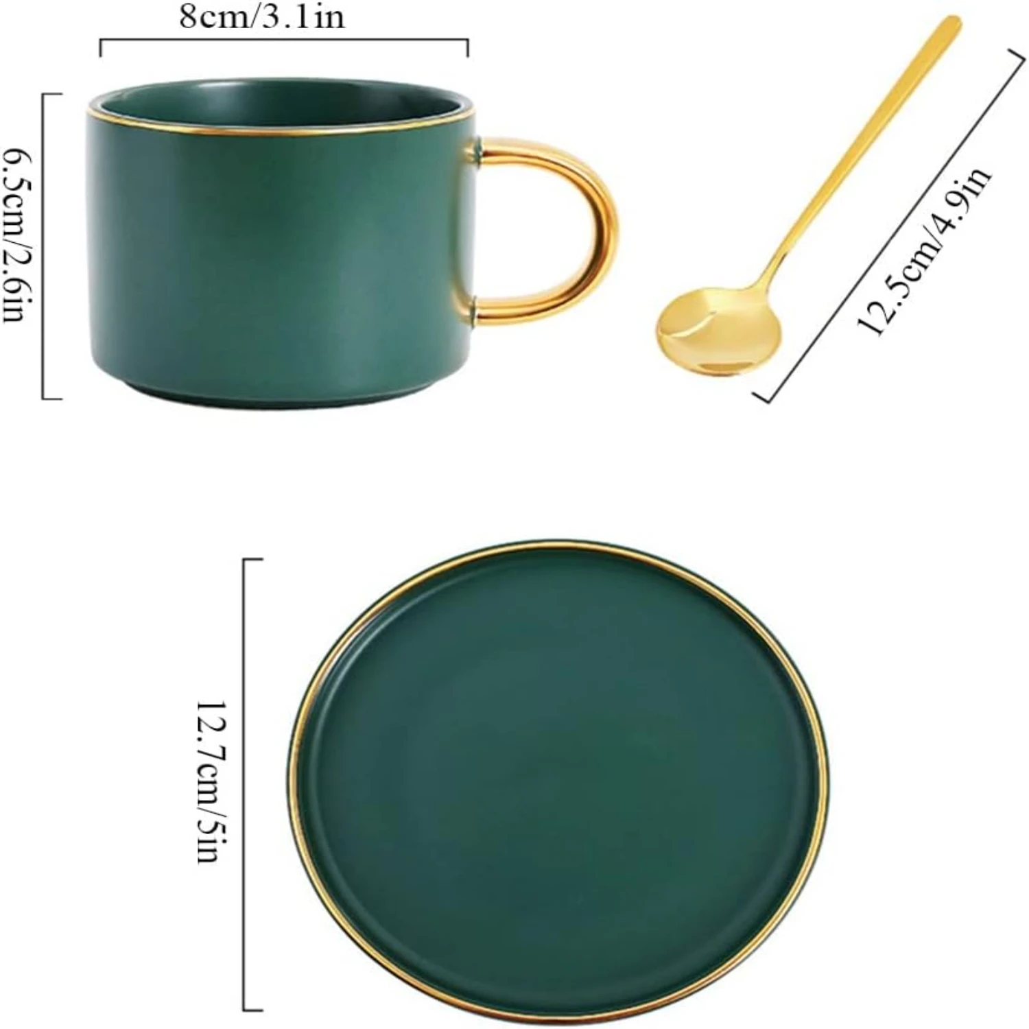 Элегантный и изысканный современный керамический набор чашек для чая кофе