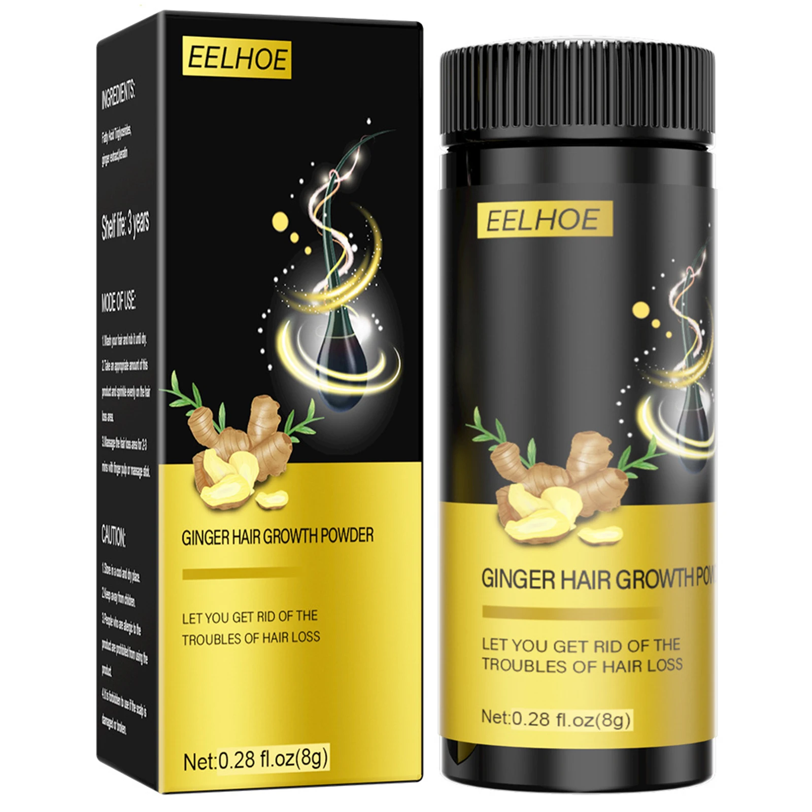 

Hair Regrowth Treatments Ginger Essence Powders For Hair Growth Herbal Thickening Hair Care Anti Hair Loss Growth Products