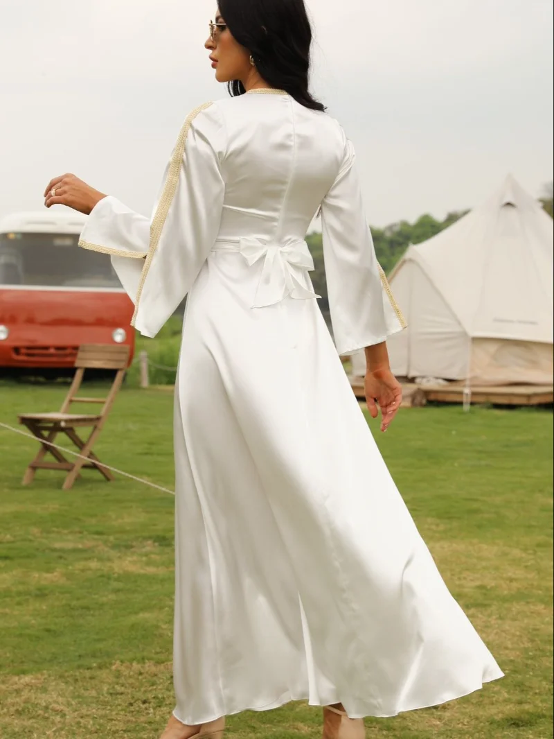 Caftan Marocain Abaya Dubai Turkey Kaftan Muslim Party Long Dress Elegant African Evening Dresses for Women Robe Djellaba Femme