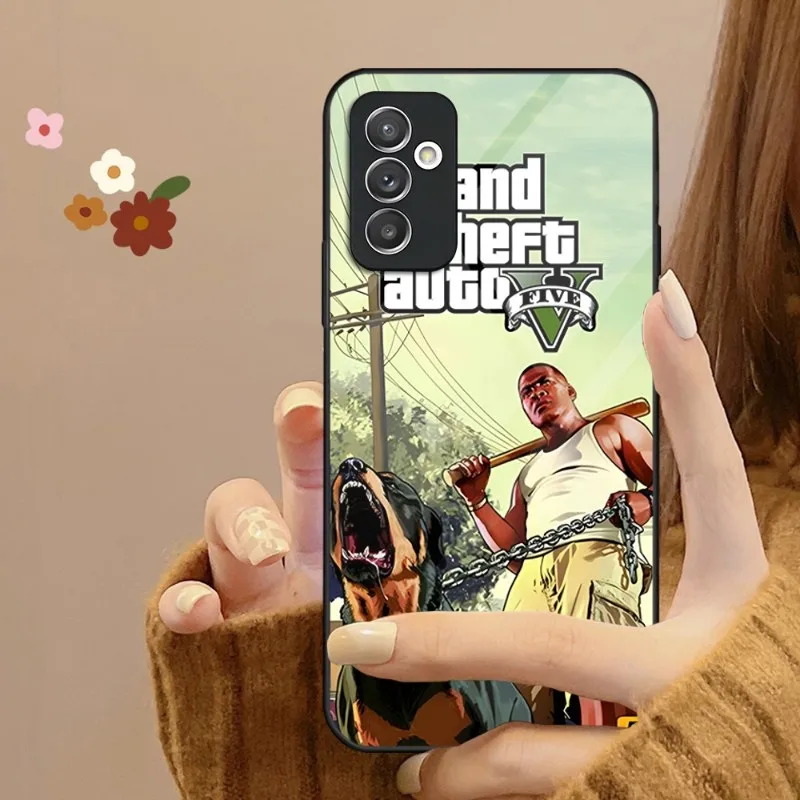 Чехол для телефона Rockstar Gta 5 Grand закаленное стекло Samsung S20 S21 S22 S30 Pro Ultra Plus S7Edge S8 S9 S10E