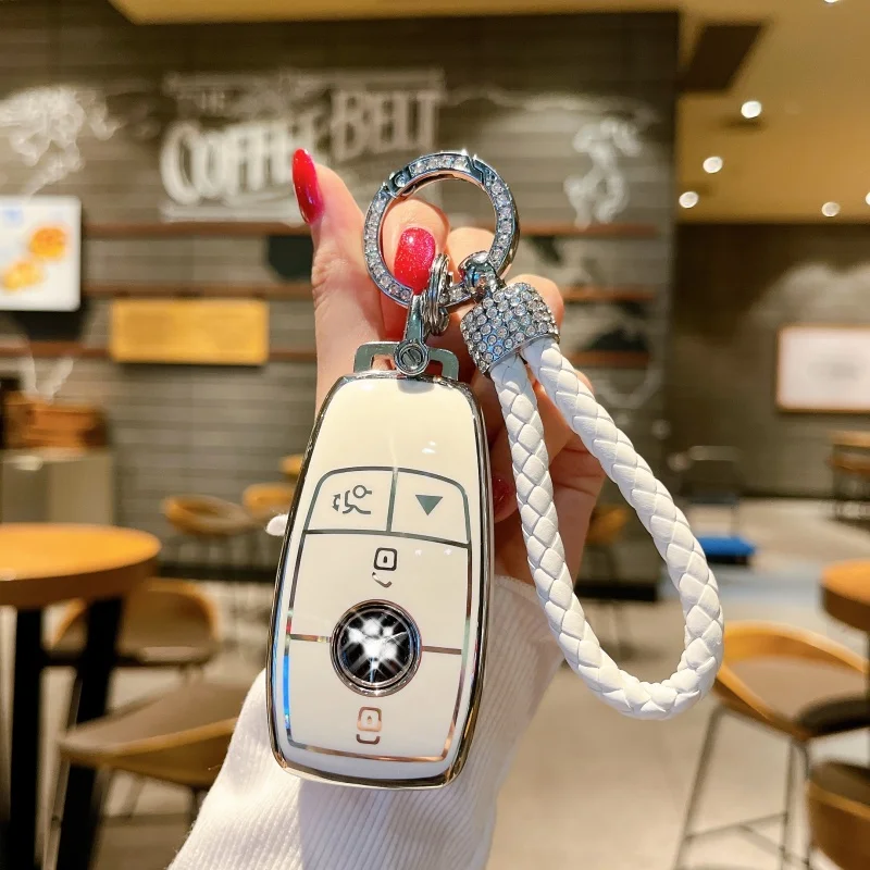 

Чехол для автомобильного смарт-ключа из ТПУ с 4 кнопками, брелок для Mercedes Benz A C E S GLC GLE GLS CLA Class W205 W213 W177 X167 W222 G63