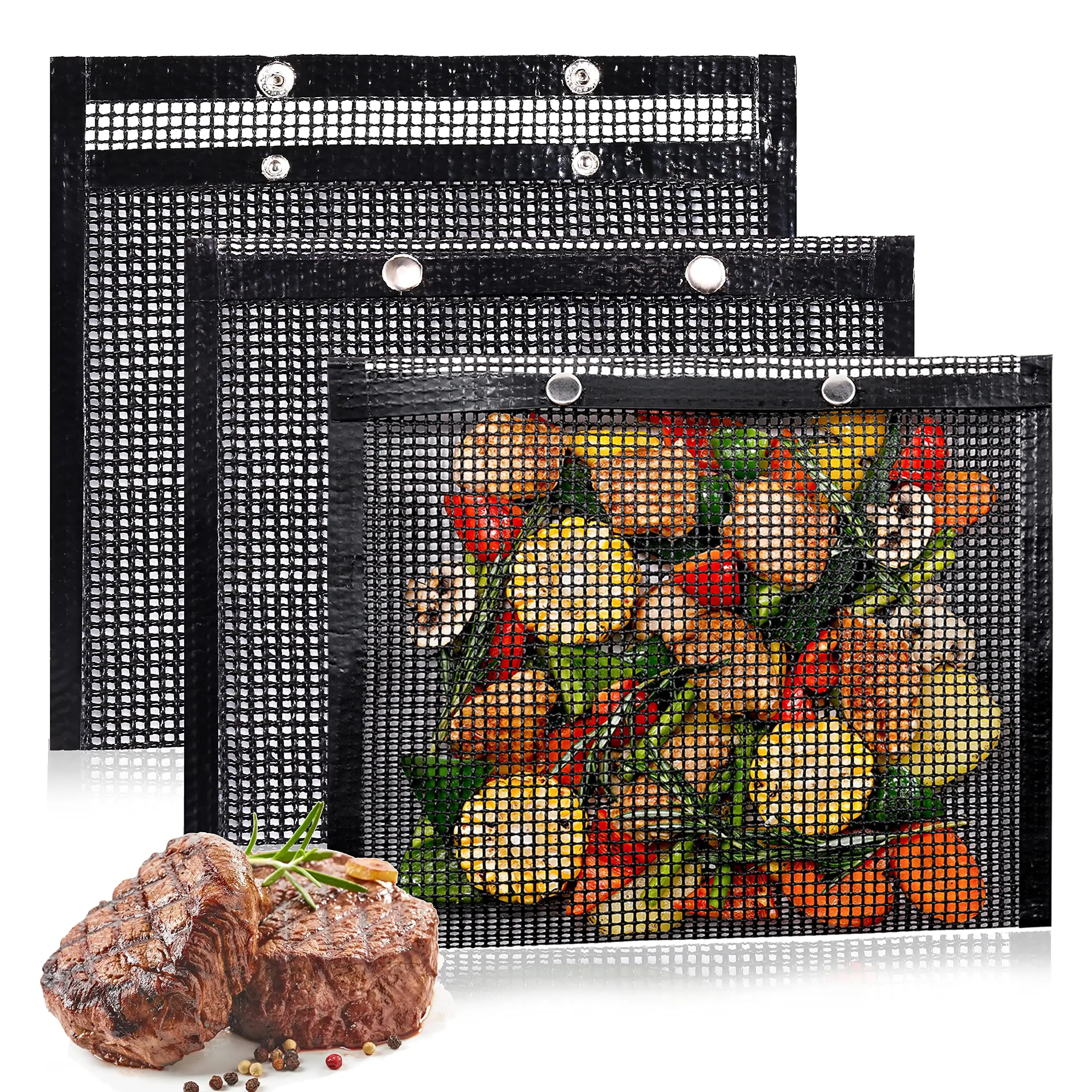 

Smokers For Grill For Cooking Outdoor Tools For Bags Electric Reusable,barbecue Charcoal Kitchen Mesh Vegetable Gas Grill