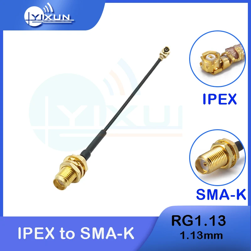 

2 шт. IPEX К гнездовой розетке SMA, внешний винт, внутреннее отверстие, передача проводки U F.L к SMA-K jumper, коаксиальный кабель RG1.13, линия 10 см