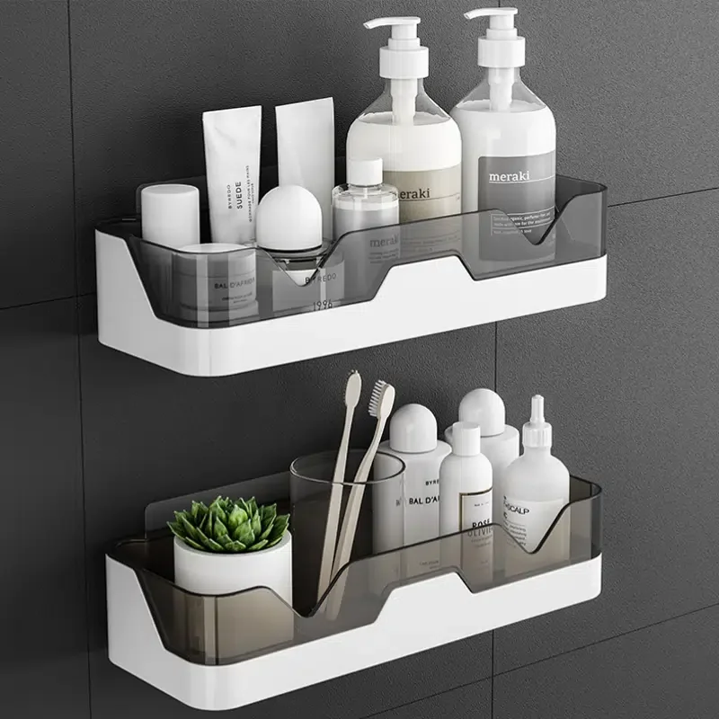 

1pc 5lbs(MAX) Bathroom Wall-mounted Storage Rack Organizer Rack Bathroom Rack Shelves