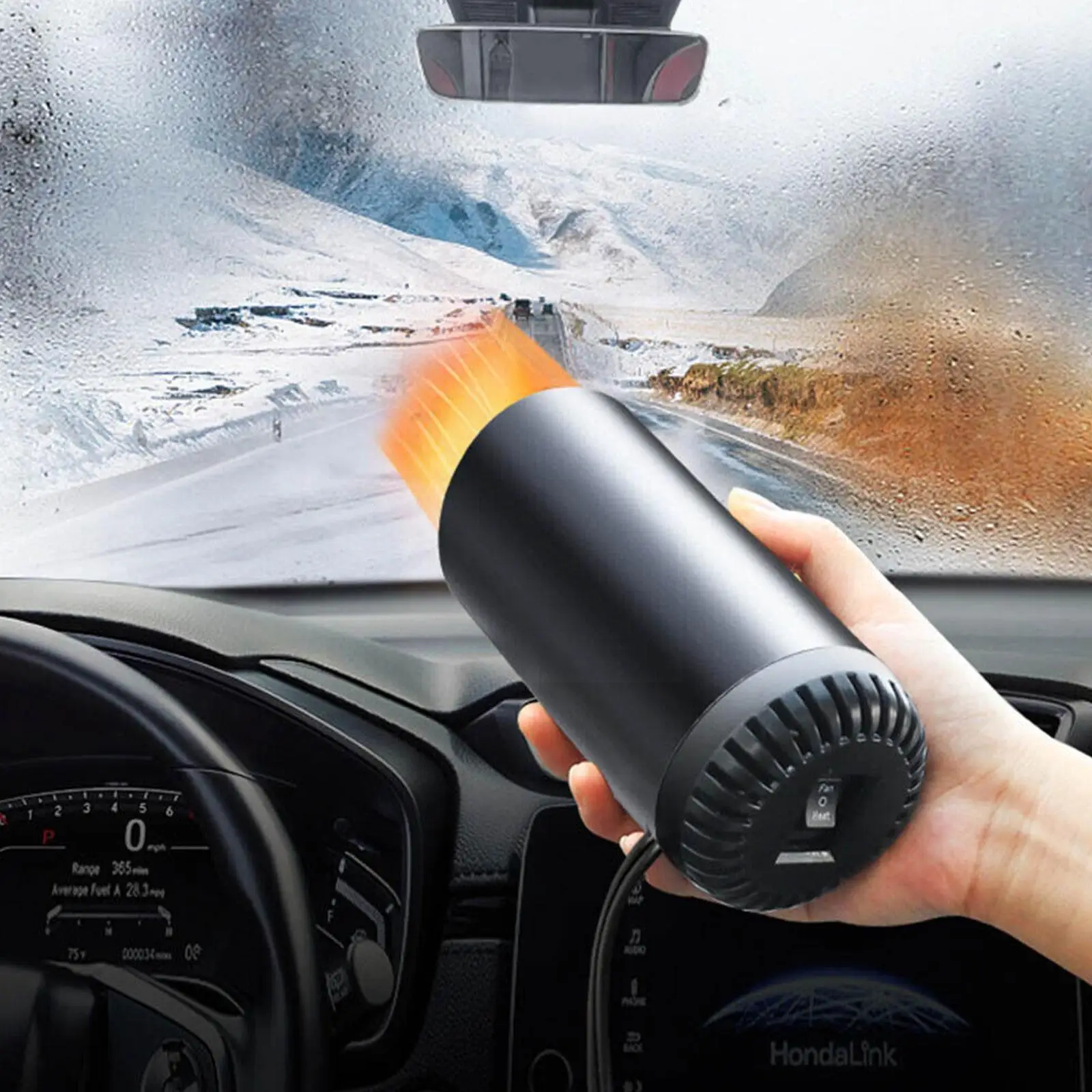 

Портативный Быстрый автомобильный обогреватель 2 в 1, 12 В, демистер, автомобильный обогреватель, вентилятор, мини-дефоггер для лобового стек...