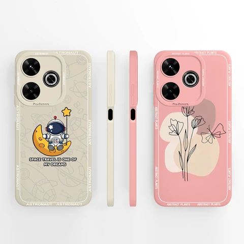 Чехол для телефона Poco M6 4G с милой пандой, задняя крышка для Poco M 6, мягкий жидкий силиконовый чехол для обновления камеры, защитный бампер, чехол