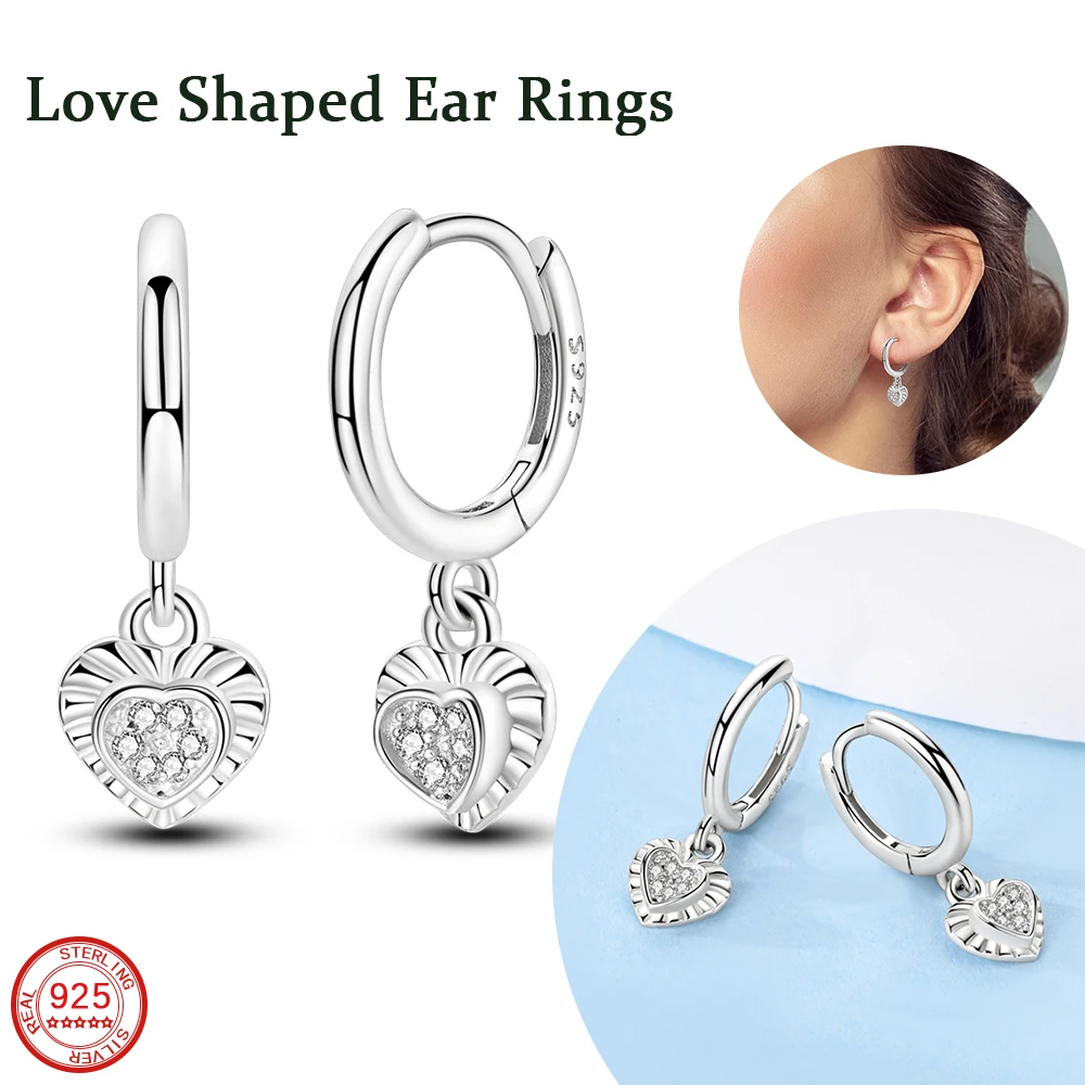 Новинка 2024 белые простые складные серьги из стерлингового серебра 925 пробы с