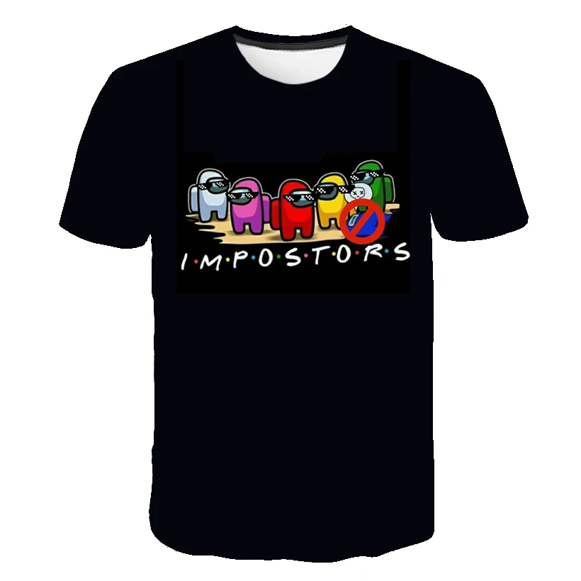 

New Among Us Kids Baby Summer T Shirt Cartoon Among Us Top Children' Casual Clothing Impostor Graphic T-shirt Girls Boys Clothes